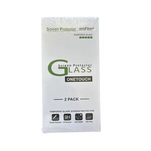 amFilm OneTouch iPhone 14 Tempered Glass‎ Screen Protector 2 Pack Clear